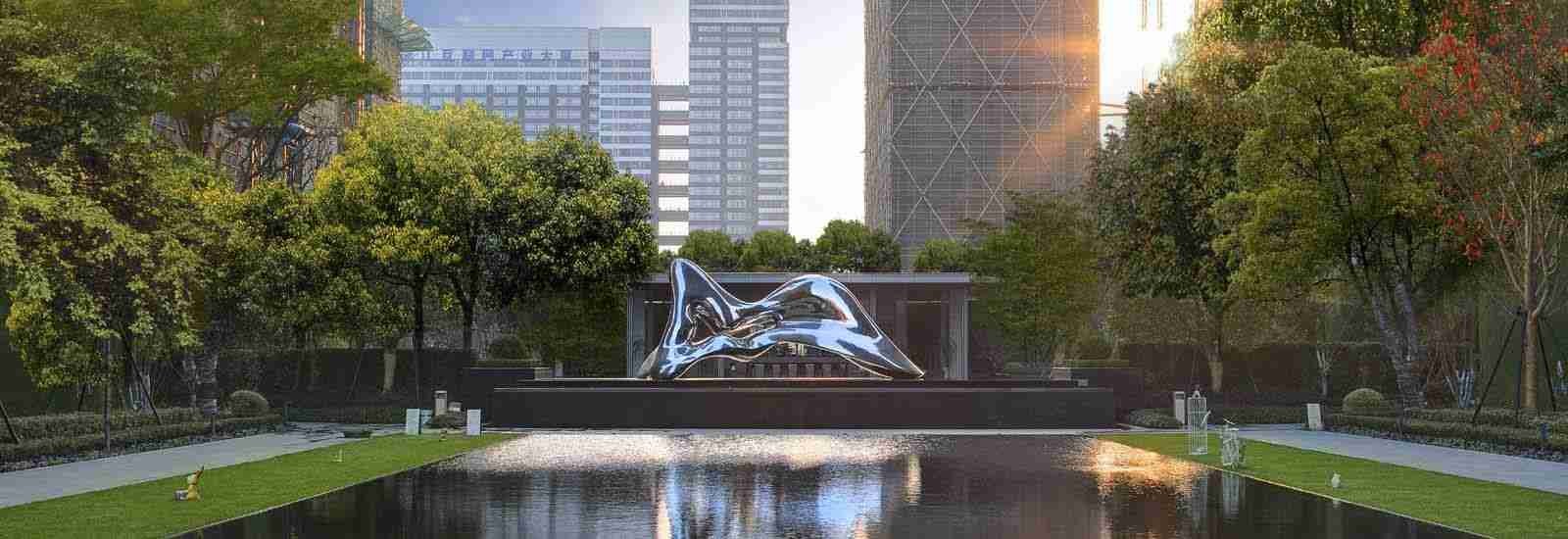 गुणवत्ता आउटडोर धातु मूर्तिकला कारखाना