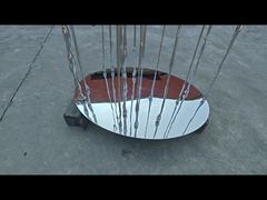 चमकदार स्टेनलेस स्टील अमूर्त मेंढक, पशु उद्यान आभूषण